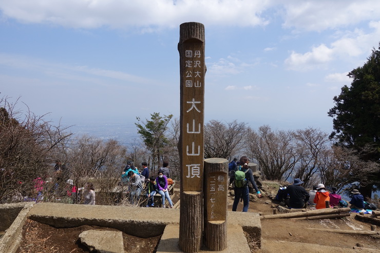 丹沢・大山の山頂（山頂標識）