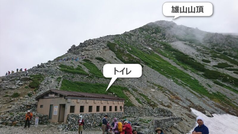 一の越山荘からの雄山
