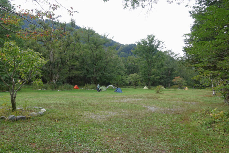 徳澤園のキャンプ場