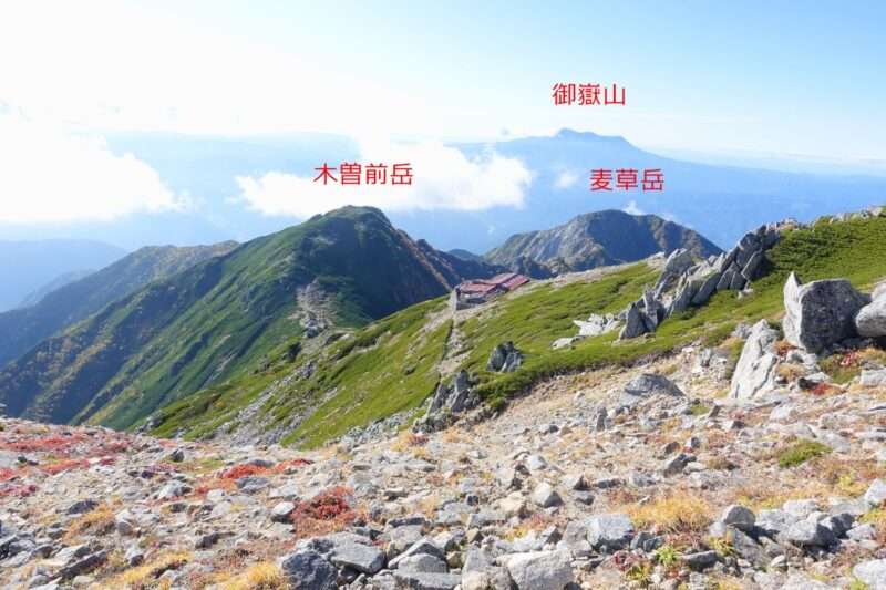 木曽駒ケ岳からの展望（西側）