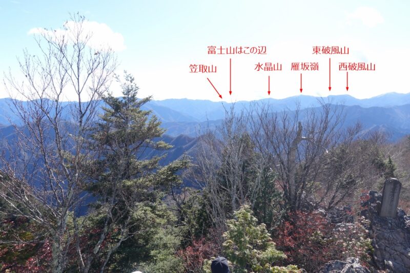 両神山山頂からの展望（南）