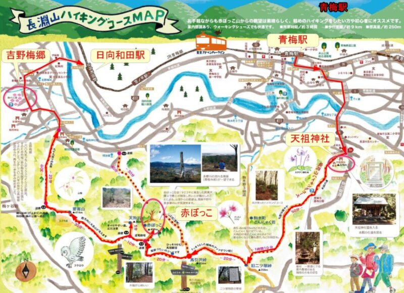 長渕山ハイキングコースMAP